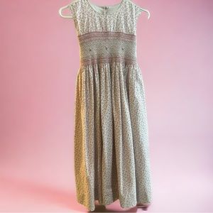 Strasburg Girls Size 12 Pink Spring Easter Smocked Dress Long Dress Bow